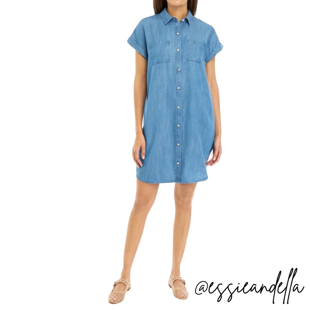 Wonderly Light Blue Denim Shirt Dress